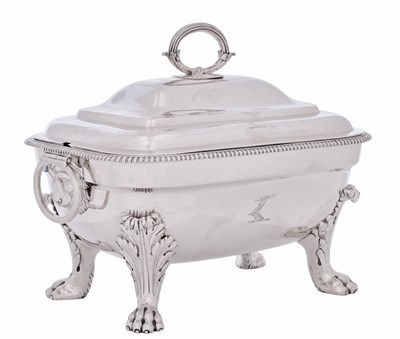 Lot 1002 - A George III Silver Soup-Tureen and Cover