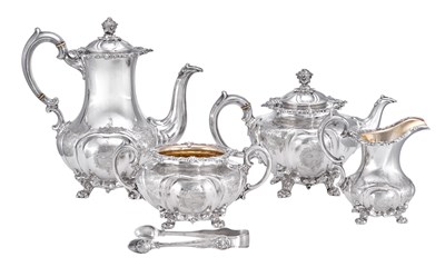 Lot 1010 - A Four-Piece Victorian Silver Tea and Coffee-Service