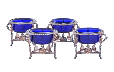 Lot 781 - A Set of Four French Silver Salt-Cellars