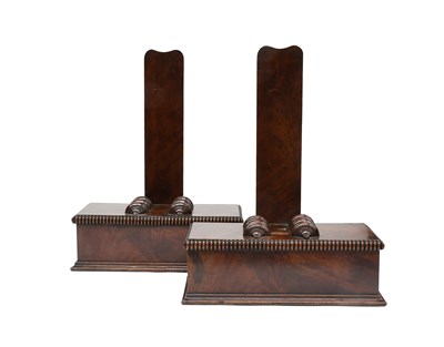 Lot 757 - A Pair of Late Regency Mahogany Plate Stands,...