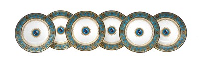 Lot 769 - A Set of Six Minton Porcelain Monogrammed...