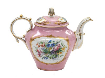 Lot 707 - A Sèvres-Style Porcelain Teapot and Cover,...