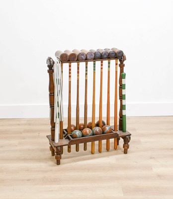 Lot 612 - A Croquet Set, early 20th century, comprising...