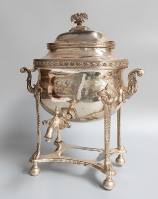 Lot 162 - A Victorian Silver Plate Hot-Water Urn, Circa...