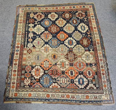 Lot 1104 - Kuba Rug, the indigo lattice field of...