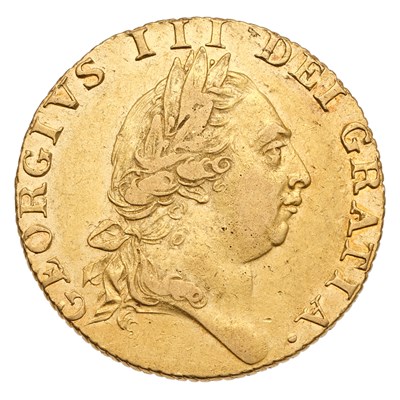Lot 274 - George III, Guinea 1787, fifth laureate head,...