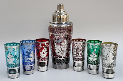 Lot 368 - A Collection of Assorted Silver Overlay Glass,...