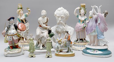 Lot 55 - Assorted British and Continental Pottery and...