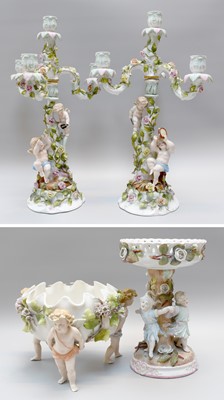 Lot 57 - A Pair of 19th Century Dresden Porcelain...