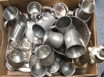 Lot 72 - Assorted Pewter and Plated Wares, 19th/20th...