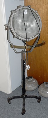 Lot 93 - An Industrial Lamp, on adjustable stand, the...