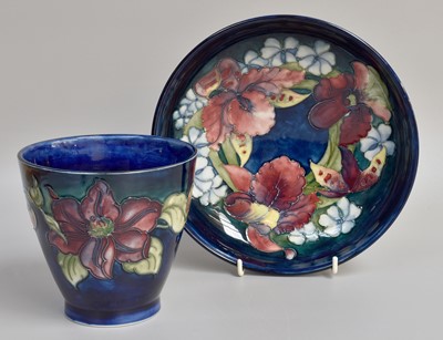 Lot 5 - A Walter Moorcroft Pottery "Orchid" Pattern...