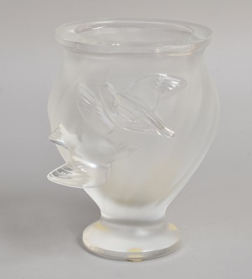 Lot 10 - A Modern Lalique Glass Vases, moulded with...