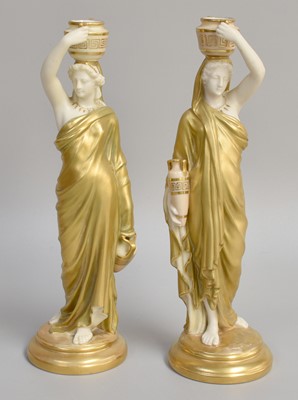 Lot 4 - A Pair of Royal Worcester Water Carriers