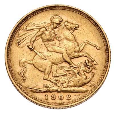 Lot 127 - Edward VII, Sovereign 1902M, Melbourne Mint;...