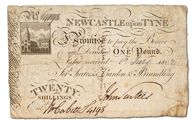 Lot 288 - Newcastle Exchange Bank, One Pound, dated 7th...