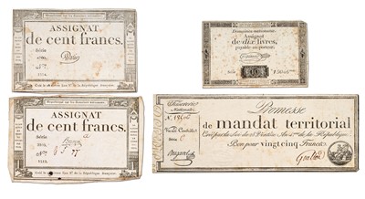 Lot 324 - France, Assignats, four in total comprising;...