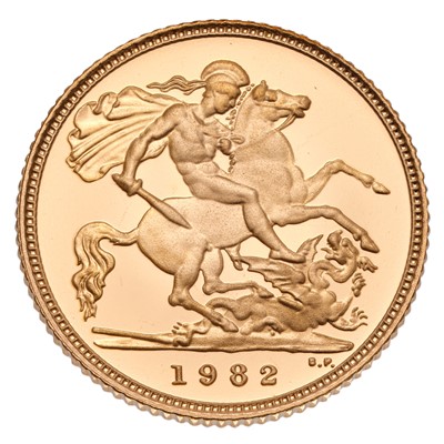 Lot 173 - Elizabeth II, Proof Half Sovereign 1982;...