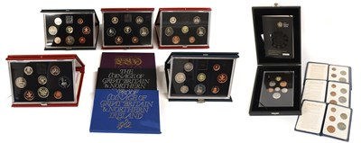 Lot 232 - 9x UK Proof Sets, comprising; 1970, 1981, 1982,...