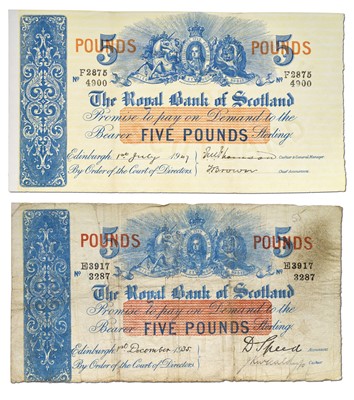 Lot 312 - The Royal Bank of Scotland, Five Pounds, dated...