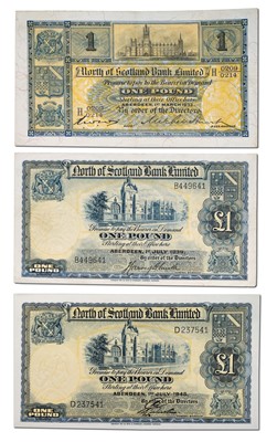 Lot 317 - 3x North of Scotland Bank Limited, One Pound...