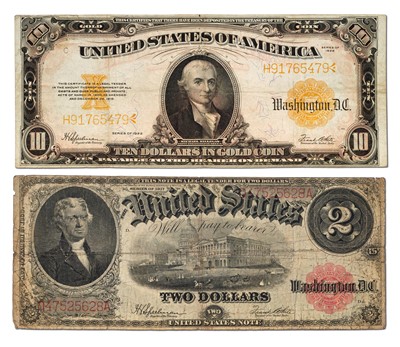 Lot 337 - USA, Ten Dollar Gold Certificate, series of...