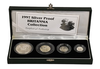 Lot 256 - Silver Proof Britannia Collection 1997, 4 coin...