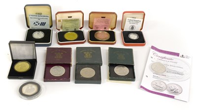 Lot 249 - Mixed Silver Proof Commemorative Coins,...