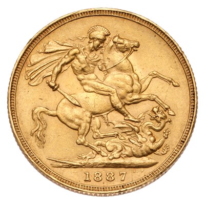 Lot 113 - Victoria, Sovereign 1887; near extremely fine...