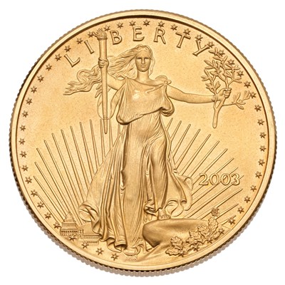 Lot 222 - USA, 1oz Gold Eagle 2003, $50 face value;...