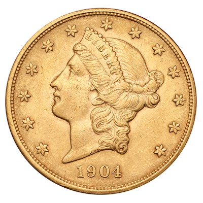 Lot 218 - USA, 'Double Eagle' $20 1904, Philadelphia...