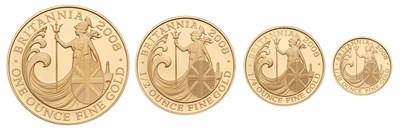 Lot 177 - UK, Britannia Four-Coin Gold Proof Set 2008,...