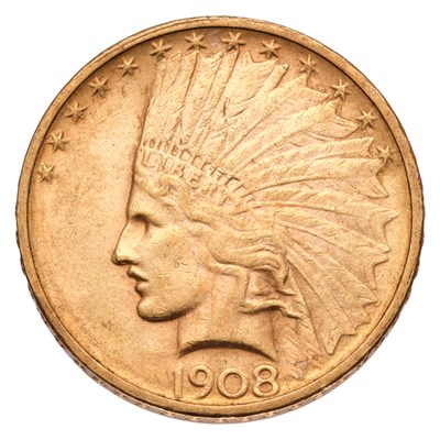 Lot 217 - USA, Ten Dollars 1908D, Denver Mint, obv....