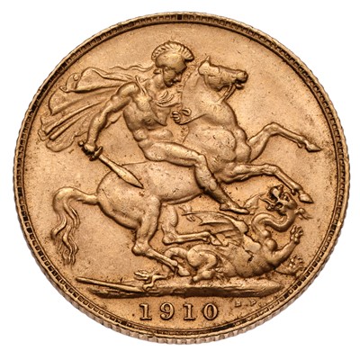 Lot 137 - Edward VII, Sovereign 1910, good very fine