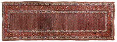 Lot 1117 - Kurdish Runner Circa 1910 The madder field of...
