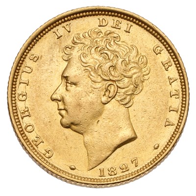 Lot 106 - George IV, Sovereign 1827, (Marsh 12, S.3801)...