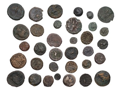 Lot 2 - Assorted Ancient Bronze Coins, 34 coins in...