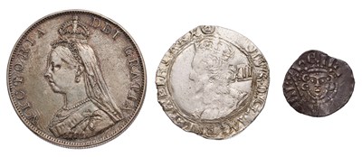 Lot 15 - Charles I, Shilling, 6.32g, mm. triangle in...