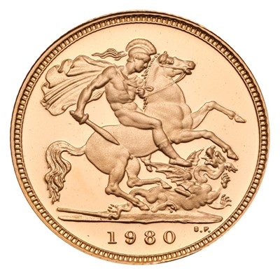 Lot 169 - Elizabeth II, Proof Half Sovereign 1980;...