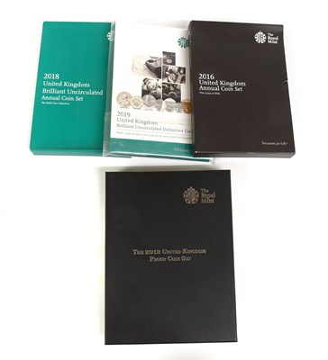 Lot 237 - Assorted UK Proof Sets, four in total...