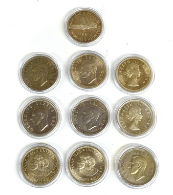 Lot 82 - A Group South Africa 5 Shillings/ 50 Cent...