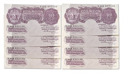 Lot 304 - 8x Bank of England, Emergency Issue Ten...