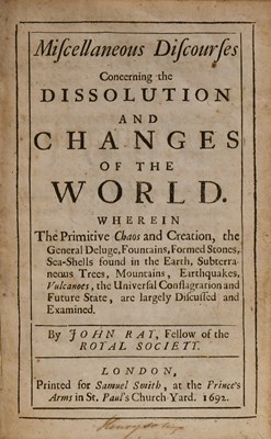 Lot 84 - Ray (John). Miscellaneous Discourses...
