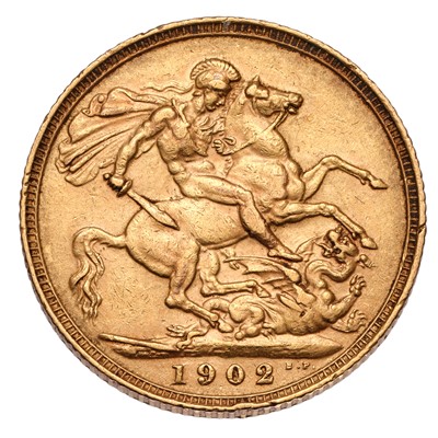 Lot 124 - Edward VII, Sovereign 1902; good very fine