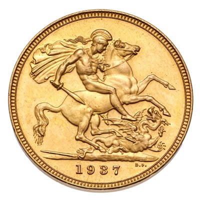 Lot 155 - George VI, Proof Sovereign 1937, plain edge...