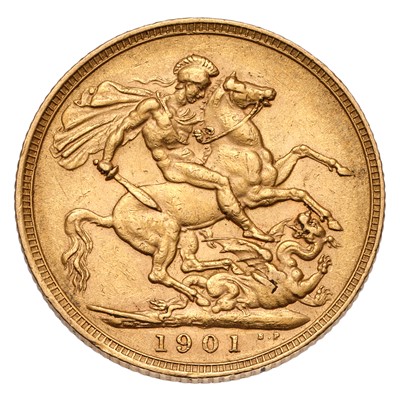 Lot 119 - Victoria, Sovereign 1901; very fine, the...
