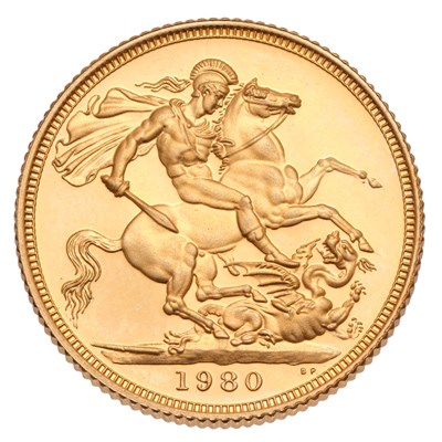 Lot 163 - Elizabeth II, Proof Sovereign 1980;...