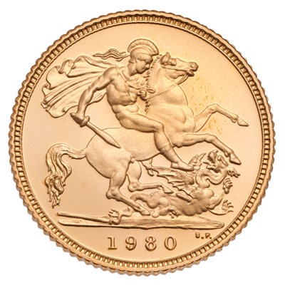 Lot 171 - Elizabeth II, Proof Half Sovereign 1980;...