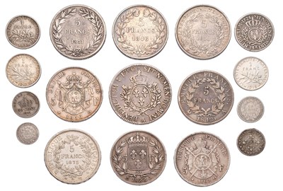 Lot 74 - France, Assorted Five Franc Coins, comprising;...