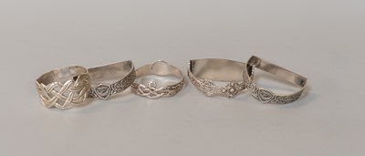 Lot 106 - Five Scottish or Scottish Style Silver...